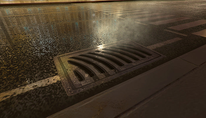 Storm Drain with Smoke