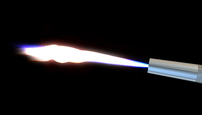 Welding Torch with Flames