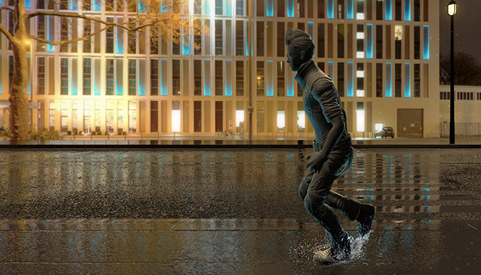 Foot Step Water Splashes