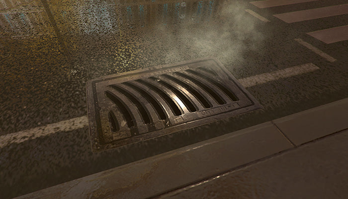 Storm Drain with Smoke