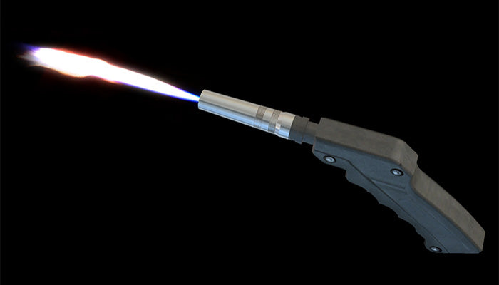 Welding Torch with Flames