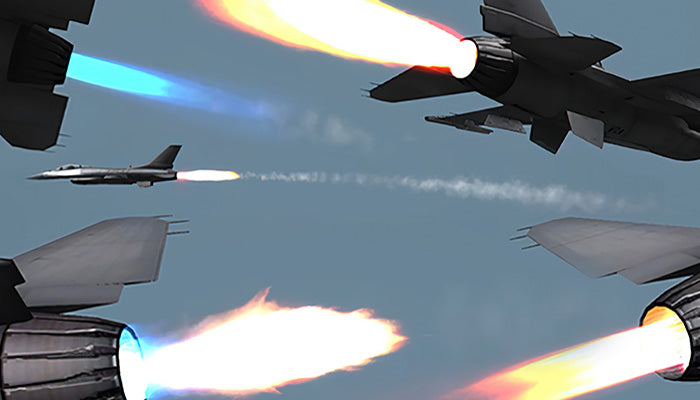Jet Engine Flames