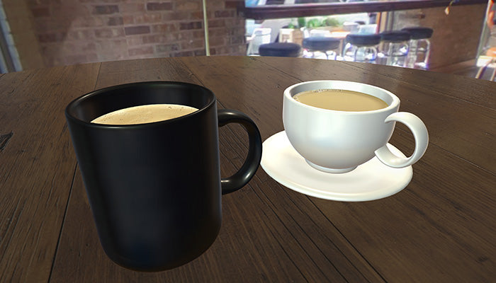 Steaming Hot Tea And Coffee