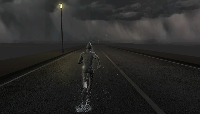 Foot Step Water Splashes